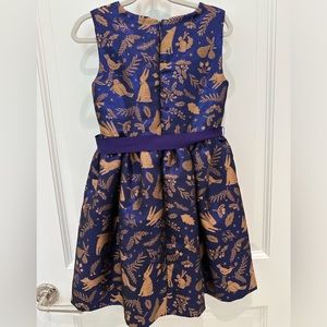 Mini Boden Girls brocade special occasion dress size 7-8
